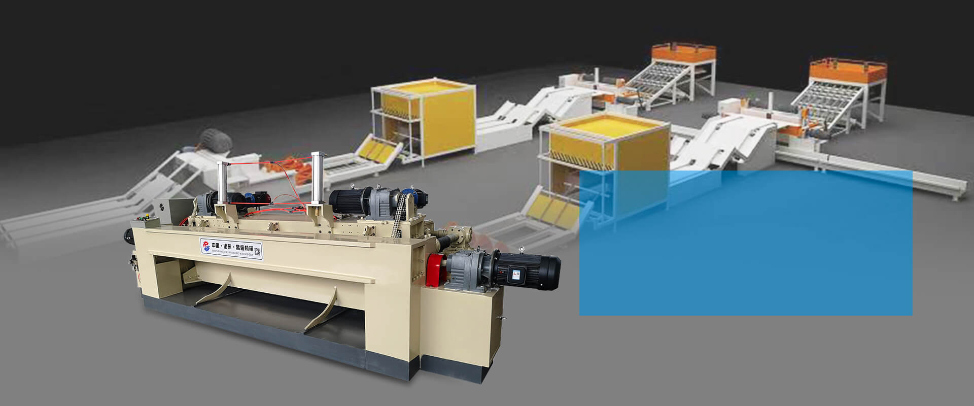 Plywood veneer production line